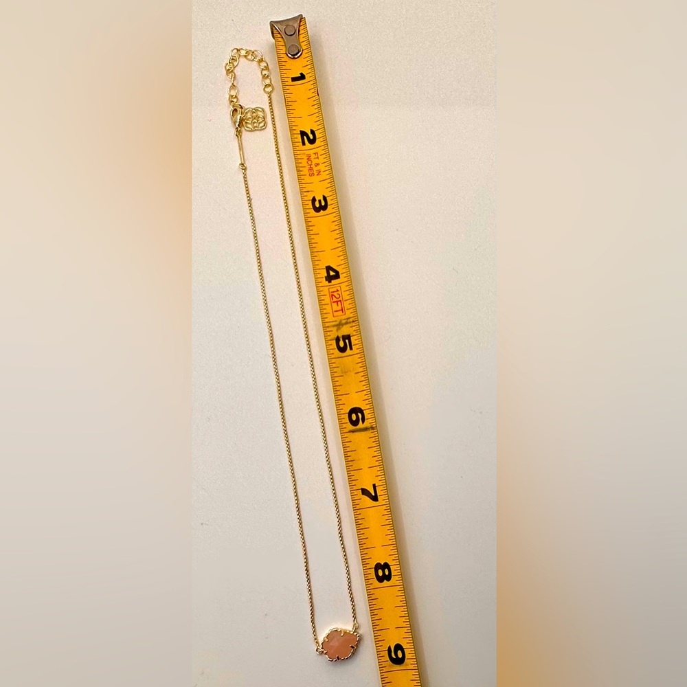 Kendra Scott Gold & Pink Stone Necklace-w/Dust Bag-Never Used-Excel Condition - Picture 7 of 7